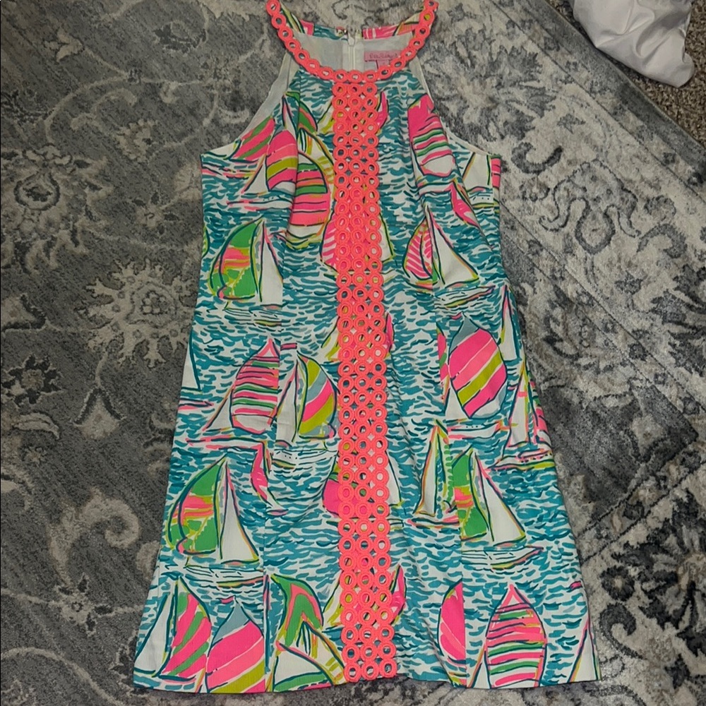 Lilly Pulitzer Colorful Sailboat Print Dress